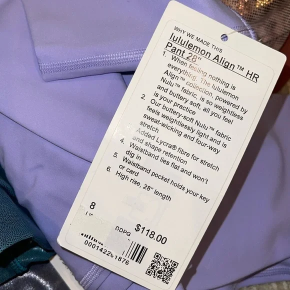 NWT Lululemon Align High Rise Pant 28" - Picture 6 of 6